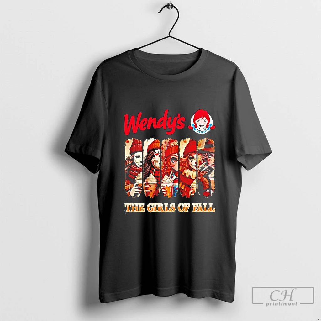Classic Wendys The Girls Of Fall Halloween Blackshirt T Shirts