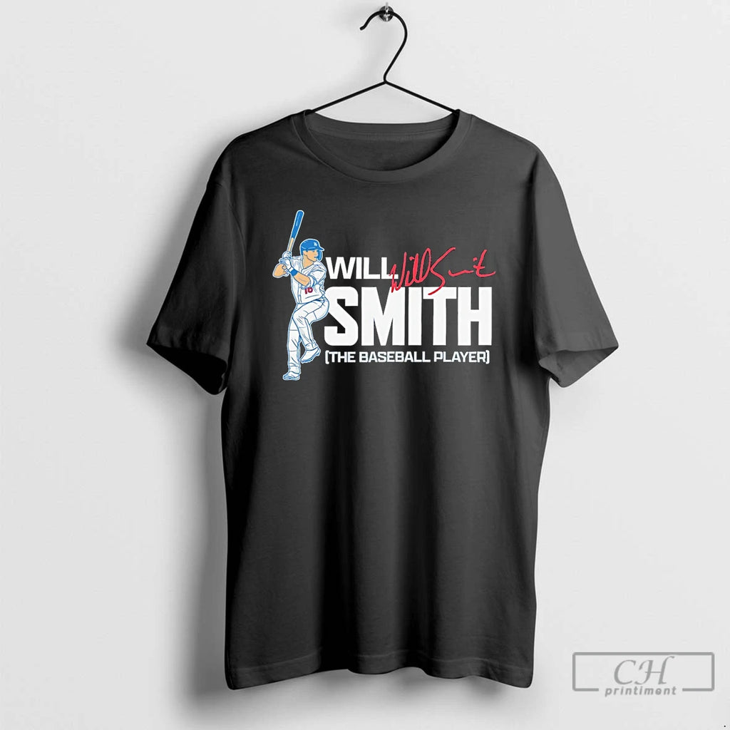Classic Will Smith The Baseball Player Los Angeles Dodgers Swing Signature T Shirts Hoodie Longsleeve