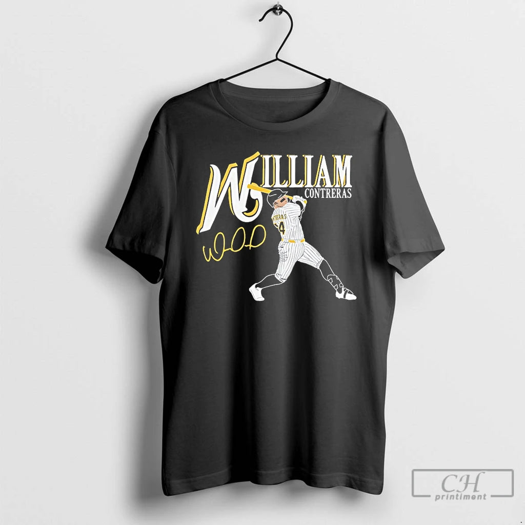 Classic William Contreras Milwaukee Brewers October Swing Signature T Shirts Hoodie Longsleeve