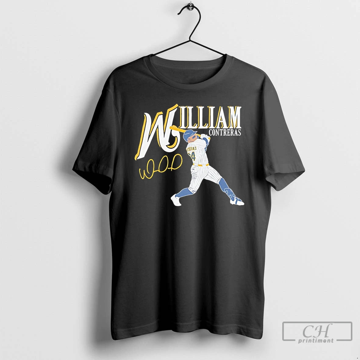 Classic William Contreras Milwaukee Brewers Swing Signature T Shirts Hoodie Longsleeve