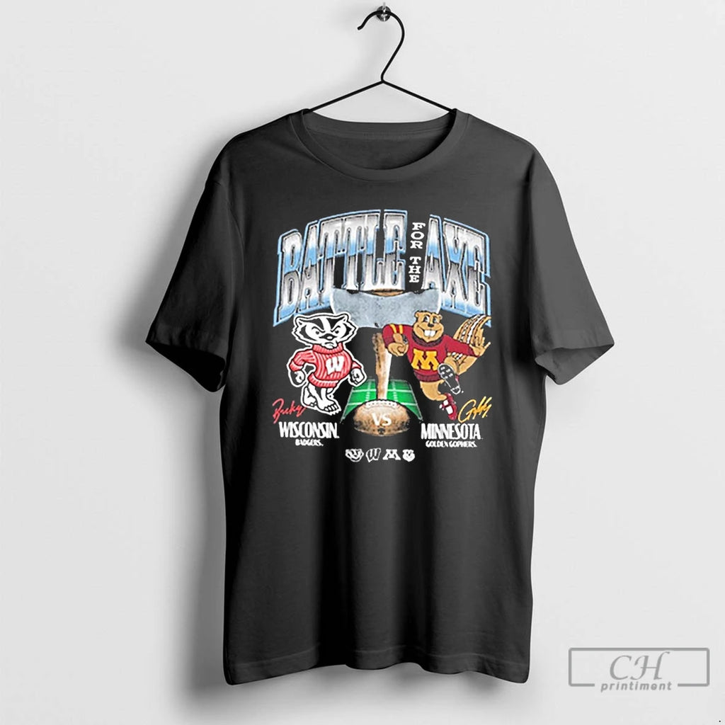 Classic Wisconsin Badgers Vs Minnesota Golden Gophers Battle For The Axe Franklin T Shirts