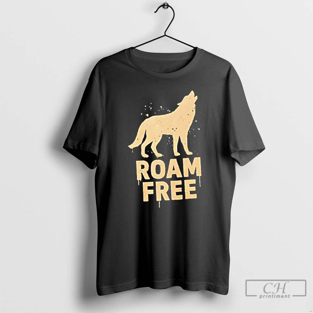 Classic Wolf Roam Free T Shirts Hoodie Longsleeve