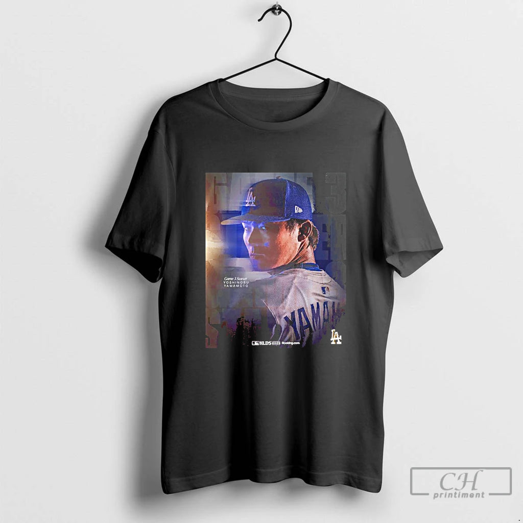 Classic Yoshinobu Yamamoto Los Angeles Dodgers Game 3 Starter Mlb Nlds 2025 Blackshirt T Shirts