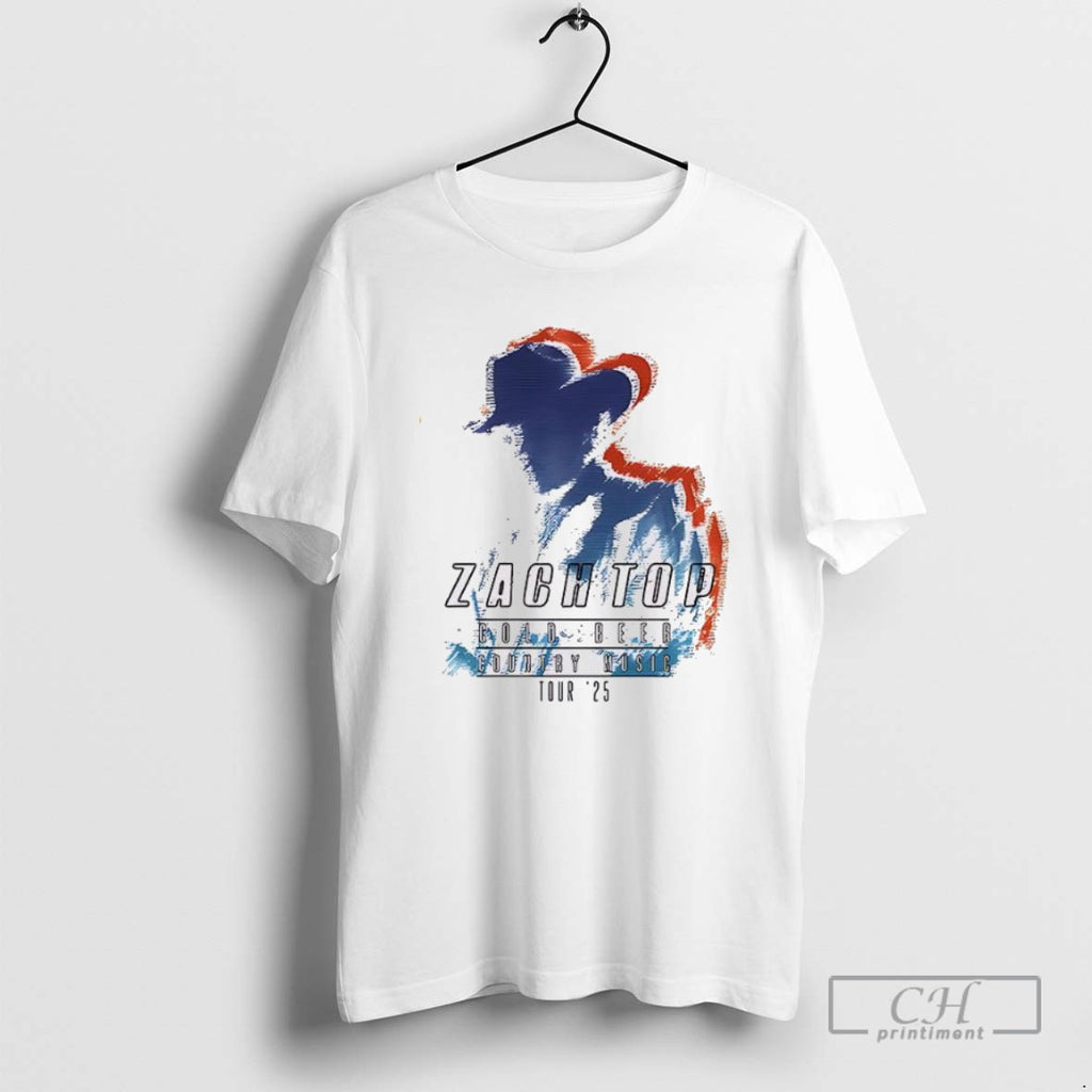 Classic Zach Top Cold Beer Country Music Tour 2025 T Shirts