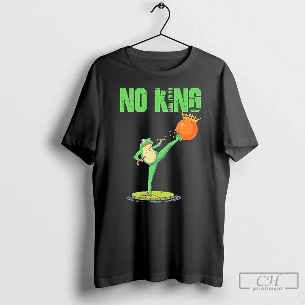 Classic Funny No Kings Portland Frog Protest T Shirts