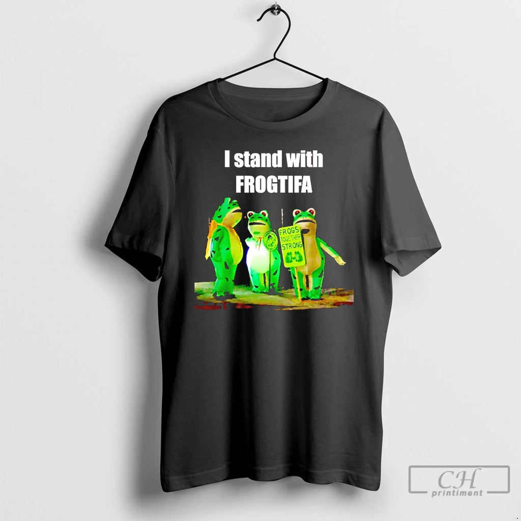 Classic I Stand With Frogtifa Portland Frog T Shirts