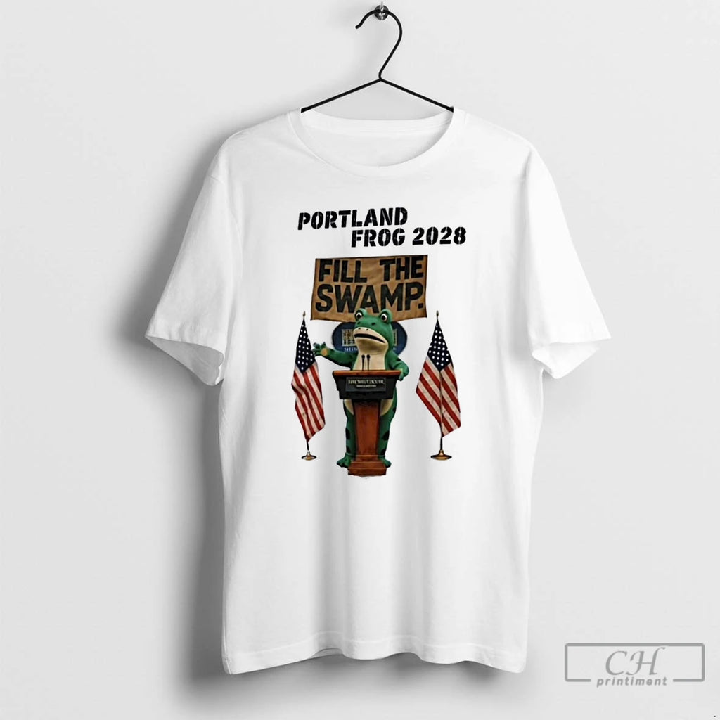 Classic Portland Frog 2028 Fill The Swamp T Shirts
