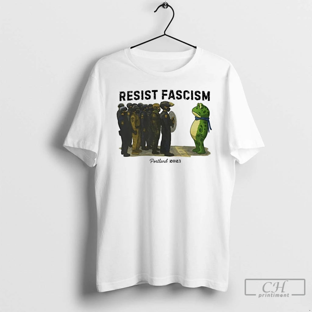 Classic Resist Fascism Portland Frog Anti Ice 2025 T Shirts