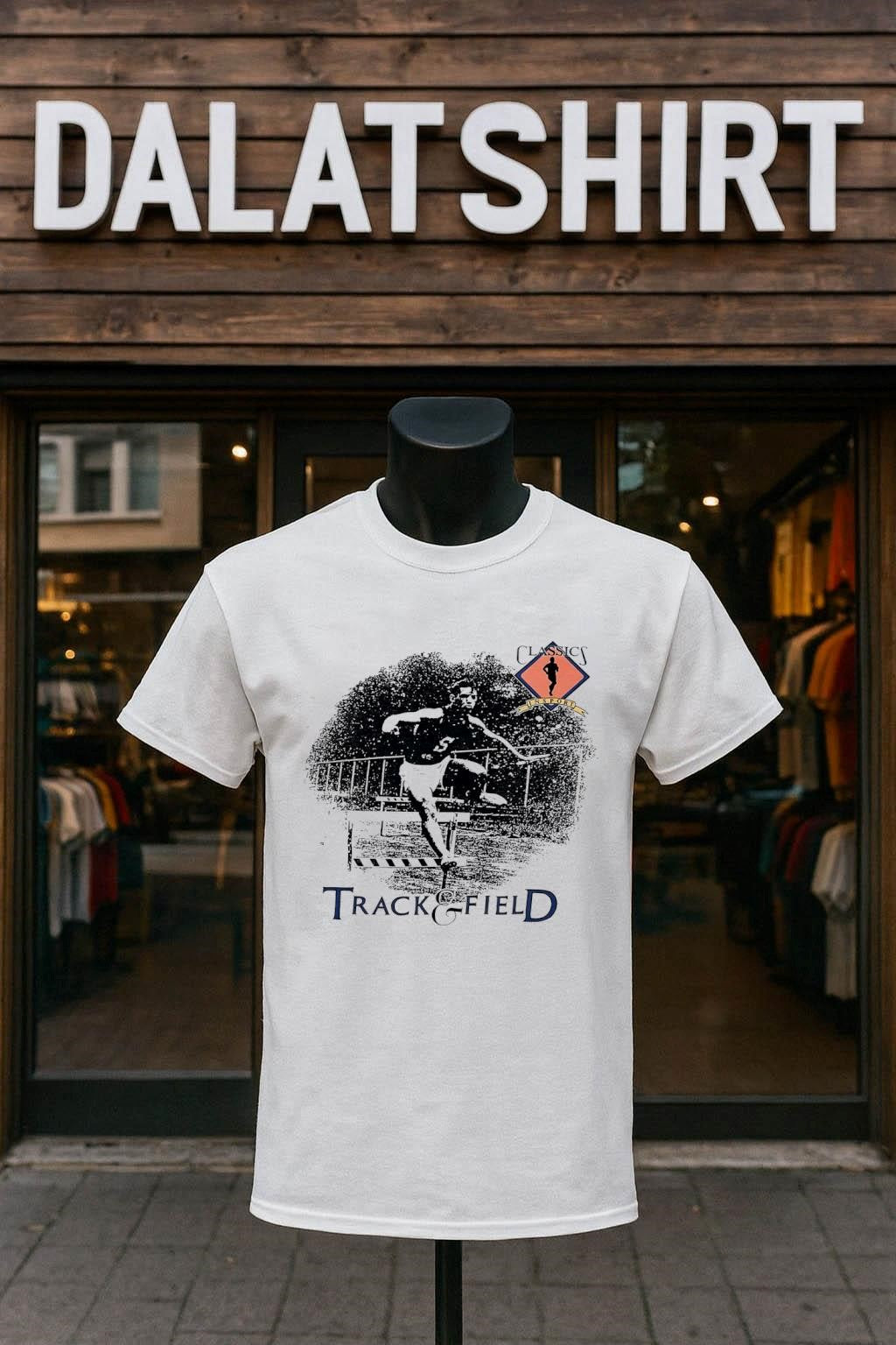 Classics Insport Track and Field Hurdle Athlete Graphic shirt