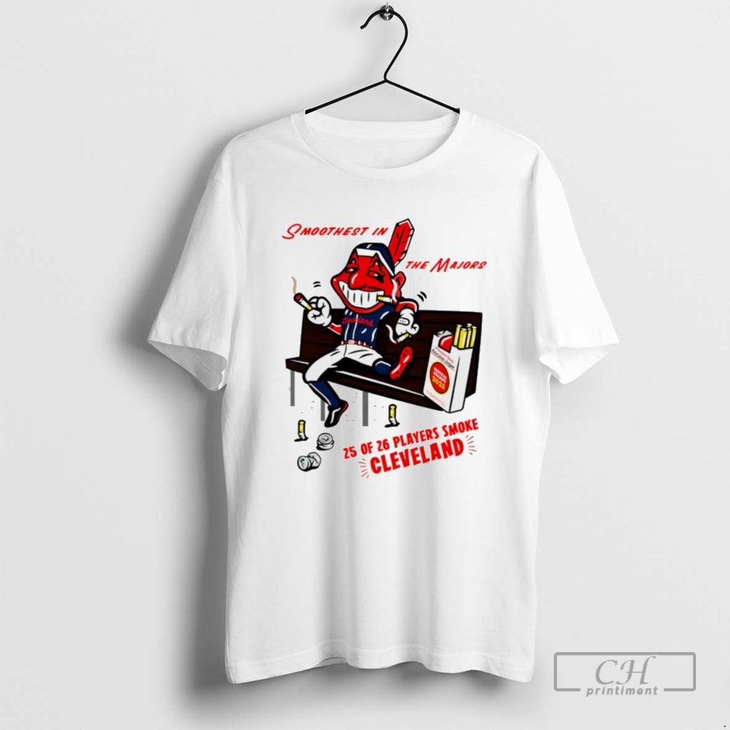 Cleveland Guardians Smoothest In The Majors 25 Of 26 Players Smoke T Shirts