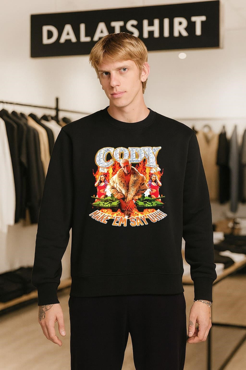 Cody Rhodes fur coat tanks Make ‘Em Say Uhh shirt