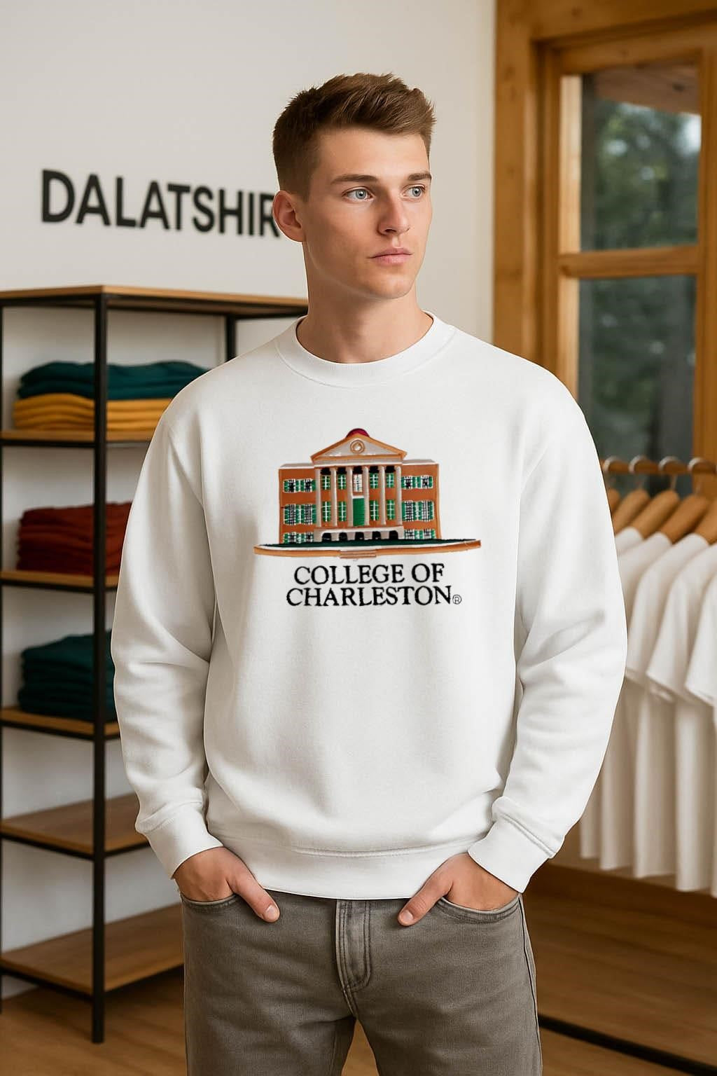 College of Charleston Randolph Hall Building Graphic shirt