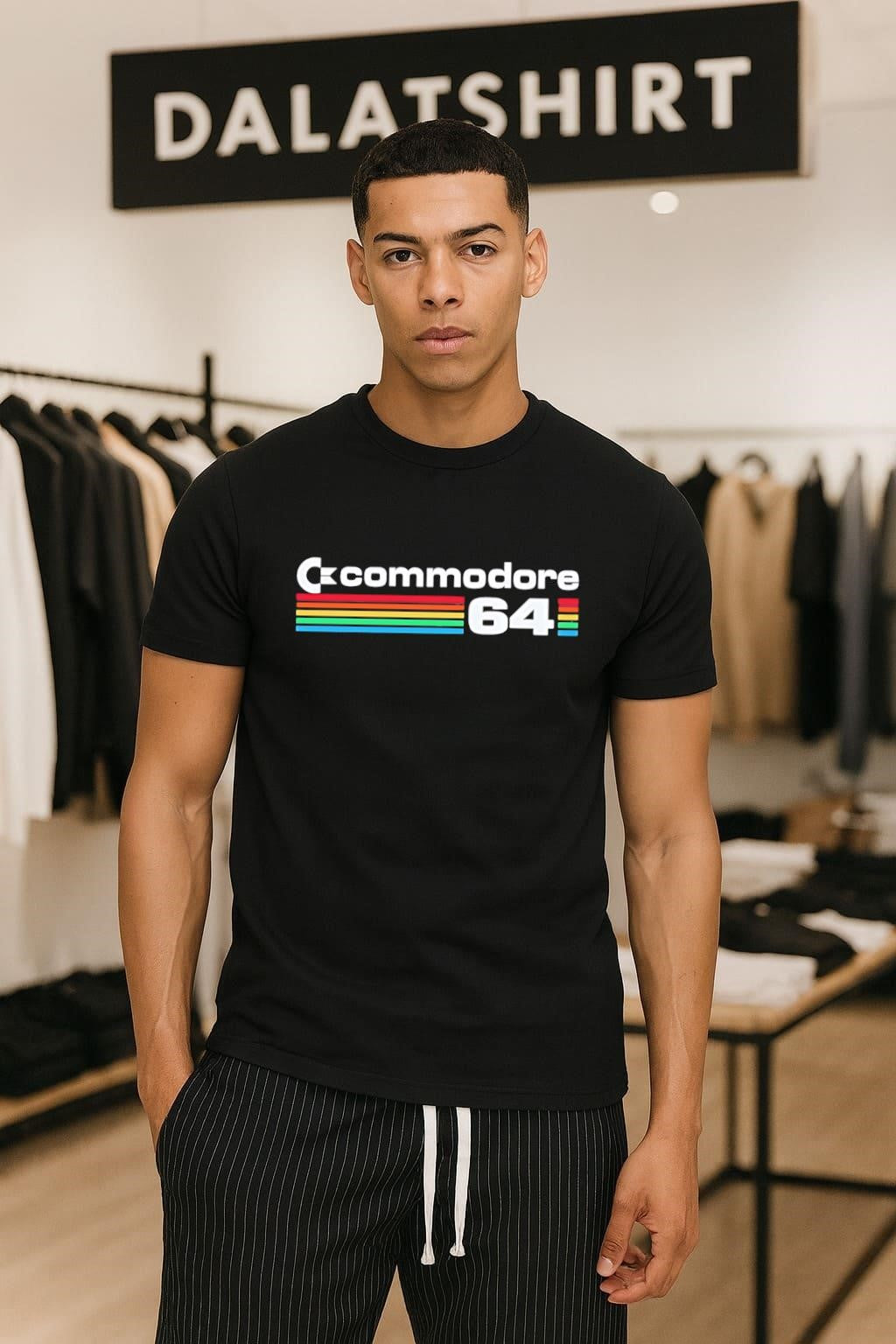 Commodore 64 Vintage Retro 80s Computer Logo Rainbow shirt