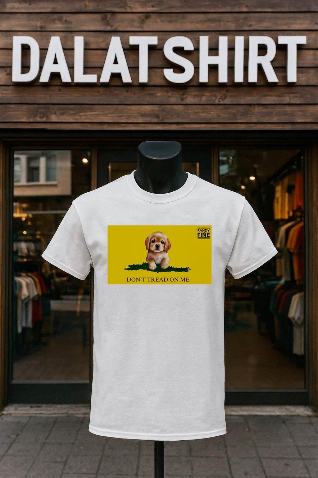 Congressman Randy Fine golden retriever puppy Don’t Tread On Me shirt