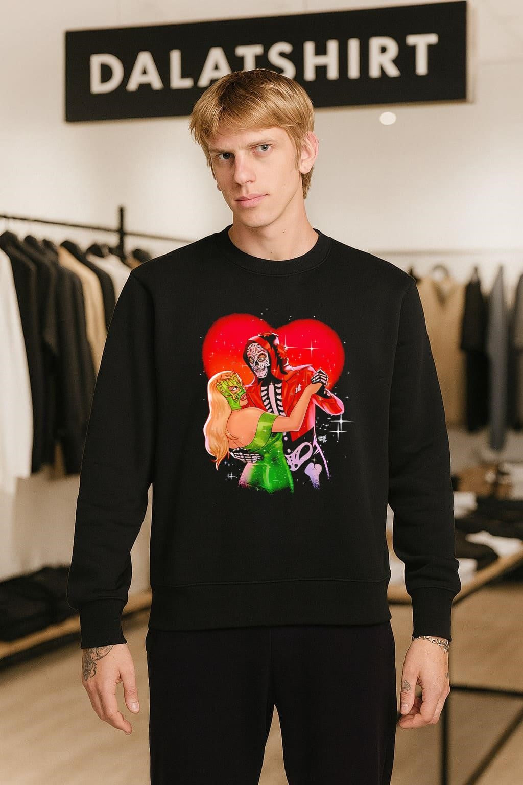 Contrallave X Spiderdave 2025 Skeleton And Masked Woman Dancing Love shirt