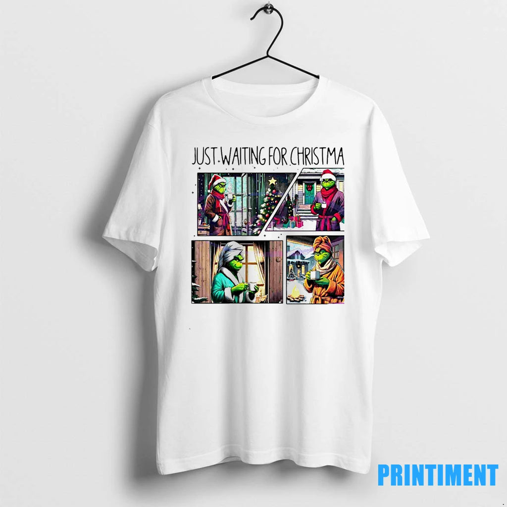 Cozy Grinch Just Waiting For Christmas Tshirts Sweater