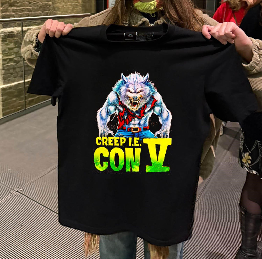 Creep I.E. Con V Angry Werewolf Monster Horror shirt