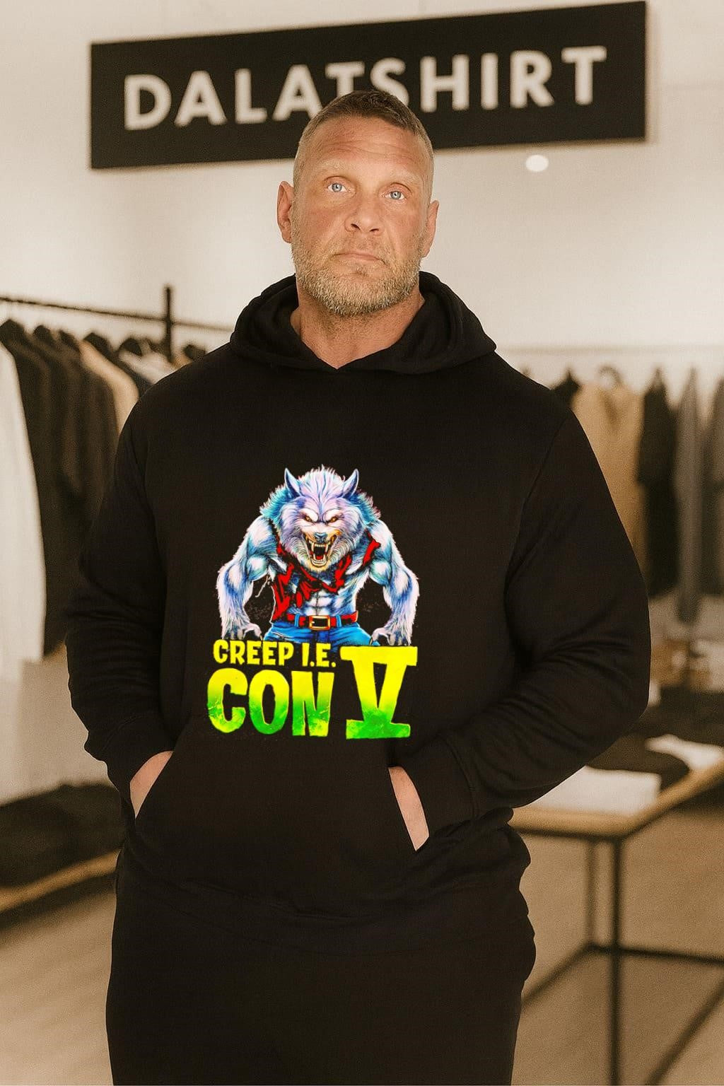 Creep I.E. Con V Angry Werewolf Monster Horror shirt