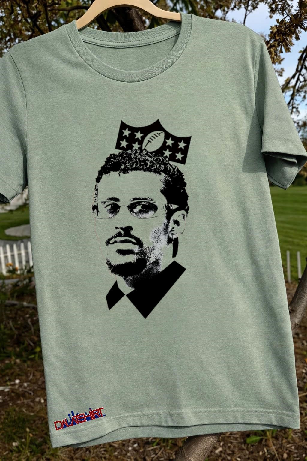 Crown Football Stars Men Face Glasses Mustache shirt