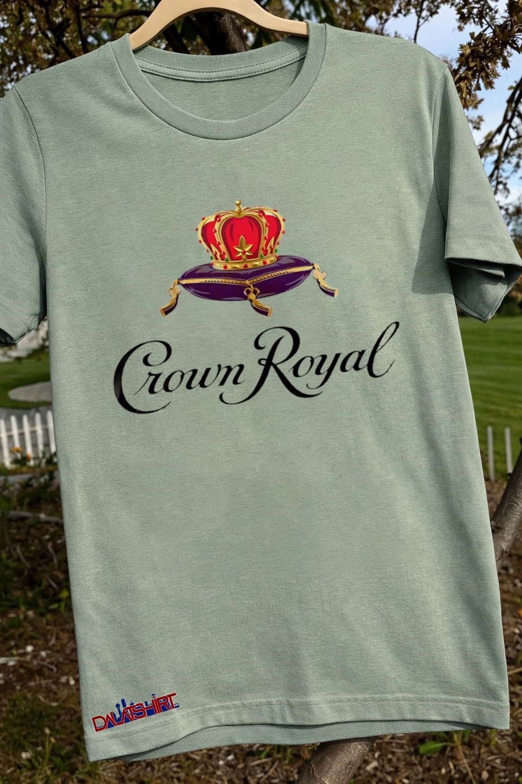 Crown Royal Logo Red Gold Crown on Purple Pillow shirt