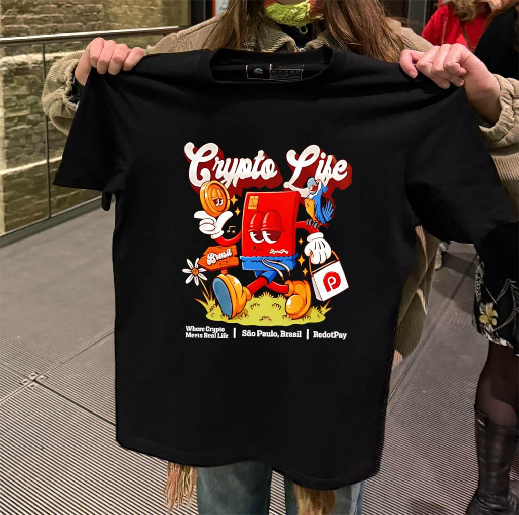 Crypto Life Brasil Sao Paulo RedotPay Card Bird shirt