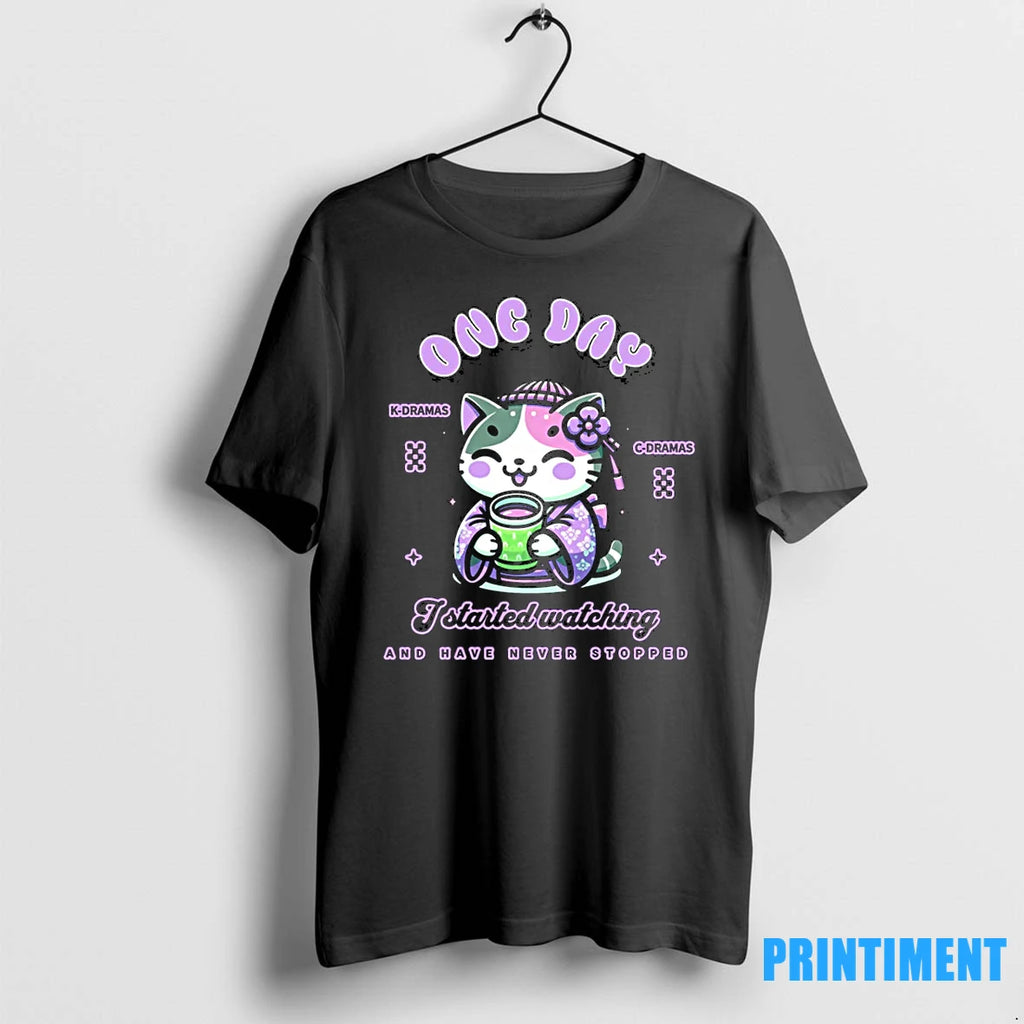 Cute Cat Watching K Dramas And C Dramas Tshirts Sweater