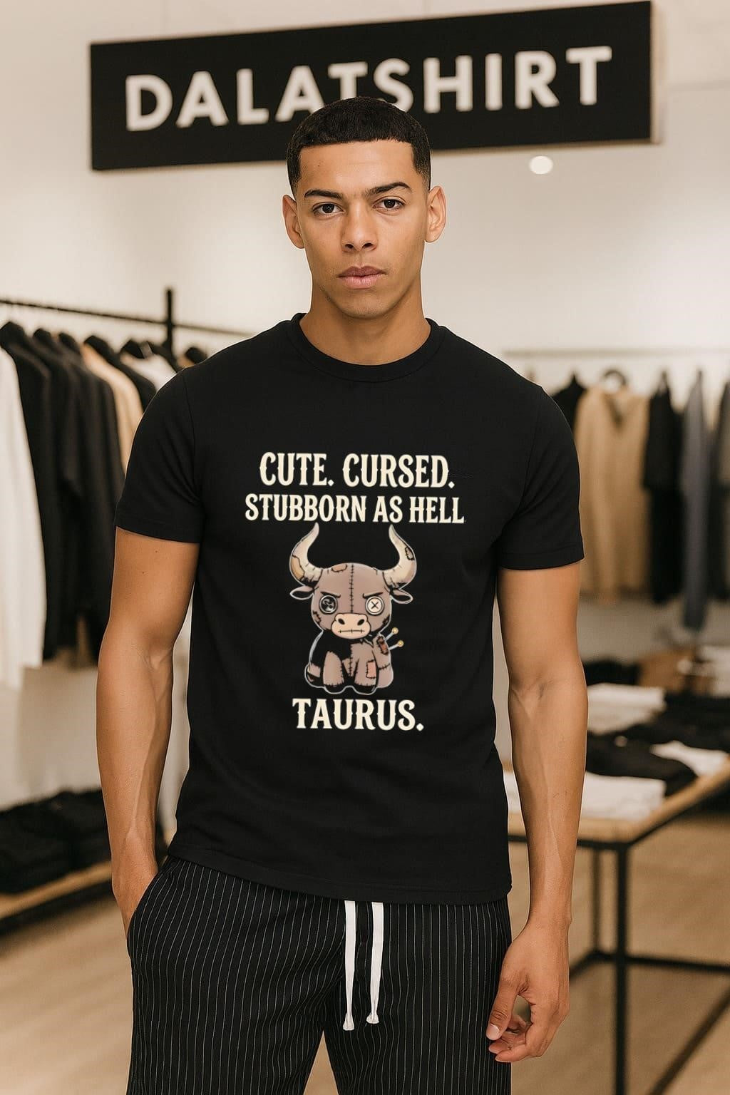 Cute Cursed Stubborn As Hell Taurus shirt