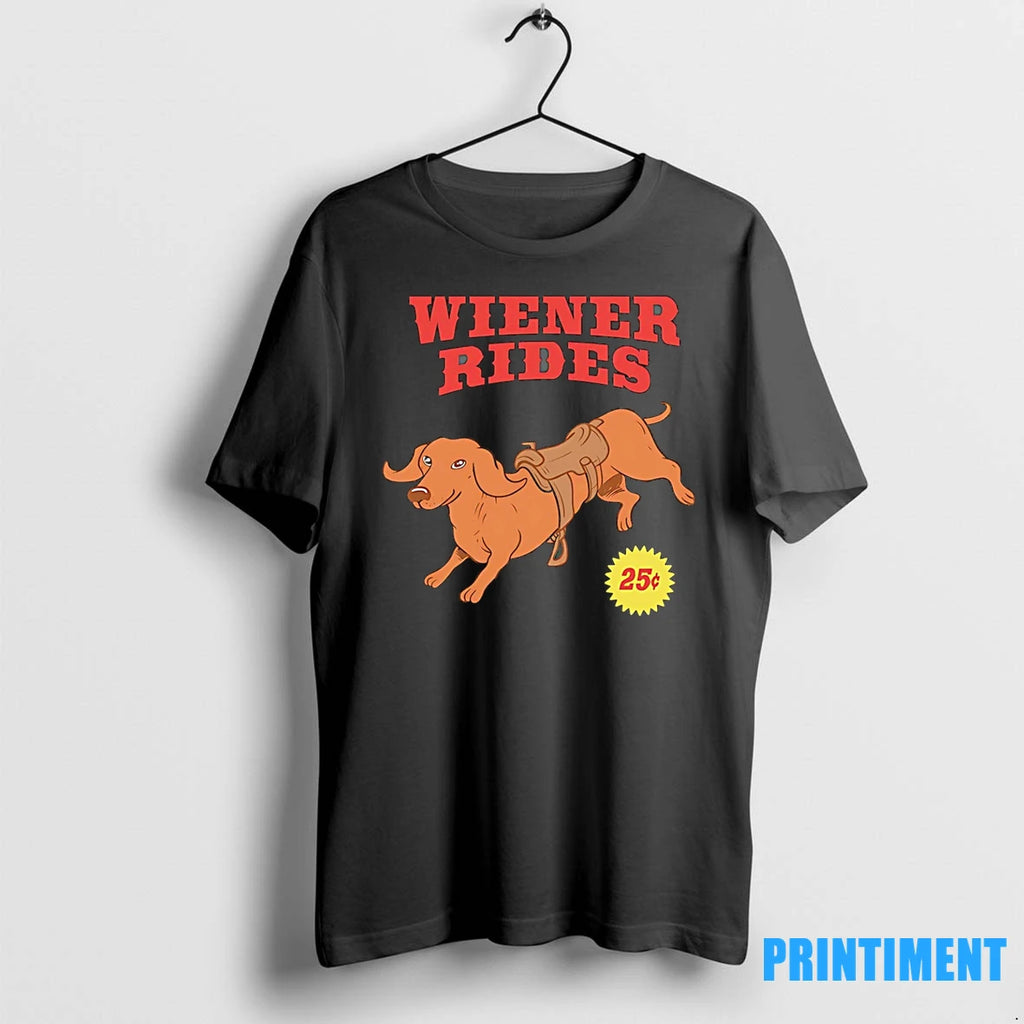 Dachshund Wiener Rides Cartoon Tshirts Sweater
