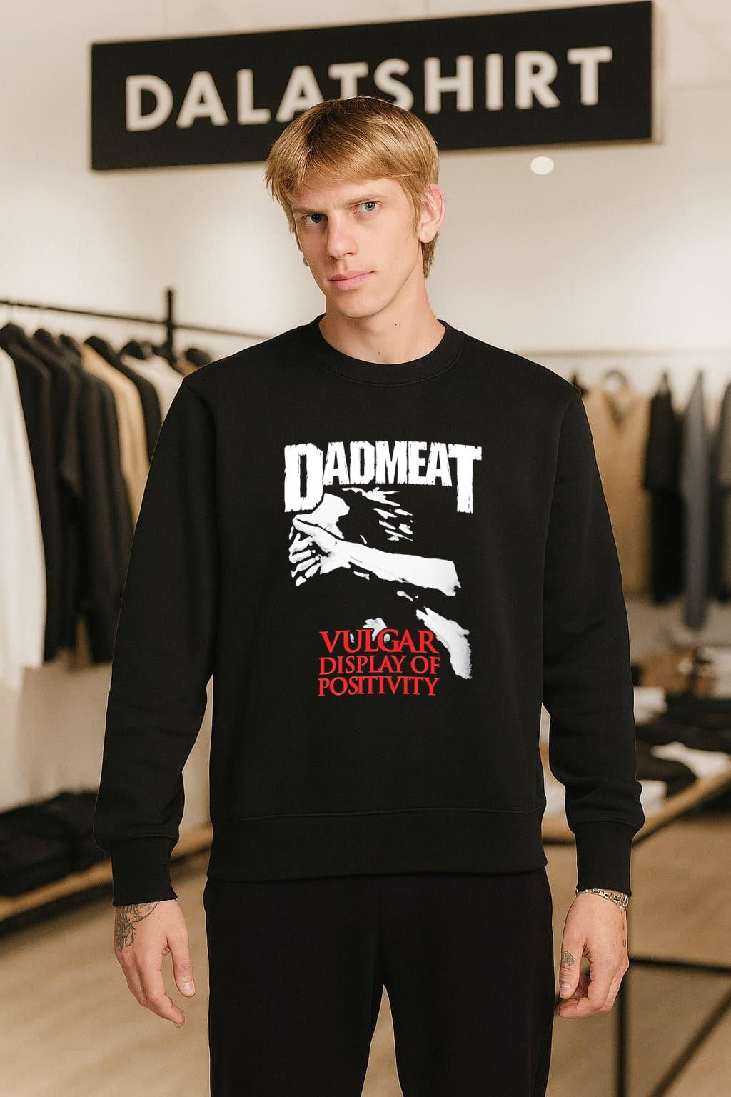 Dadmeat Vulgar Display Of Positivity retro shirt