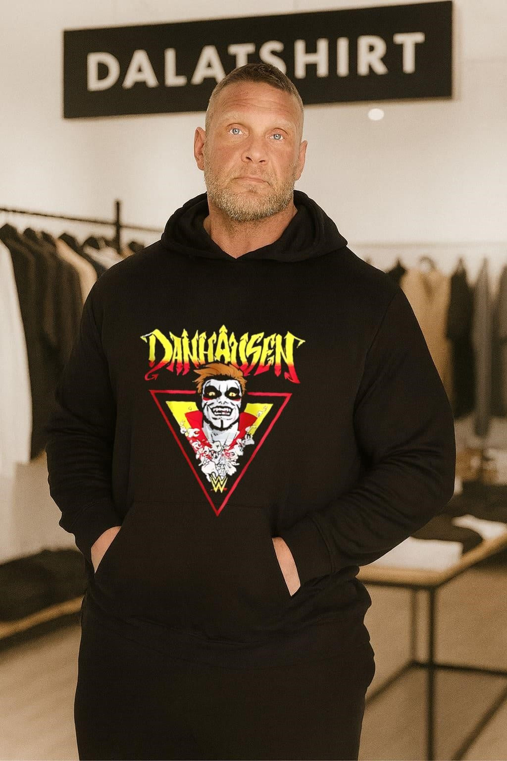 Danhausen Wrestling Demon Face Logo Red Triangle shirt