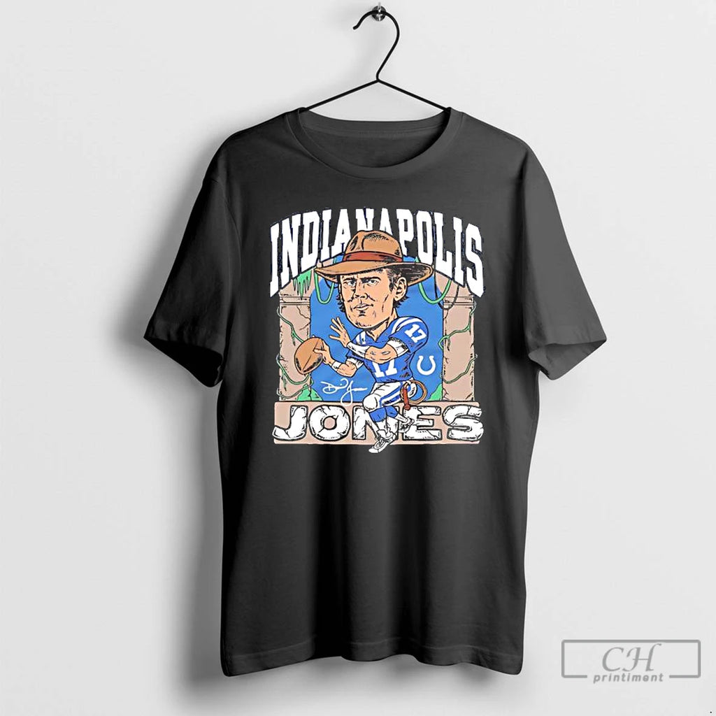 Daniel Jones Indianapolis Colts Indianapolis Jones Signature Logo T Shirts