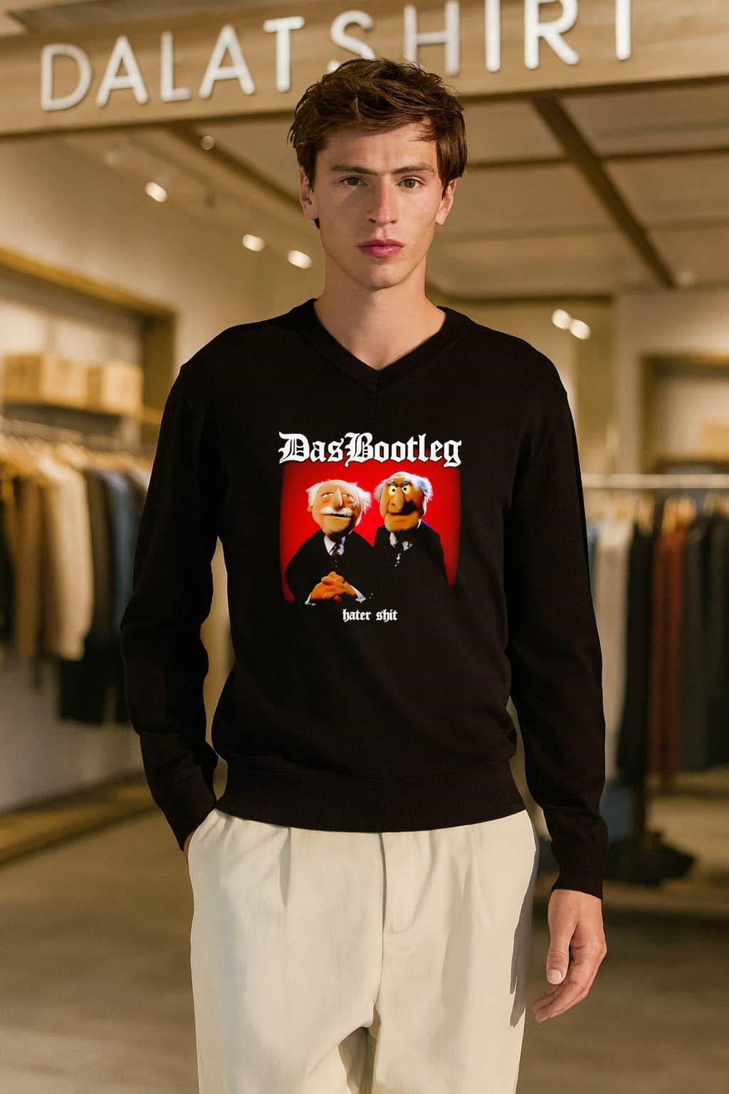DasBootleg Hater Shit Statler and Waldorf Muppets Grumpy Old Men shirt