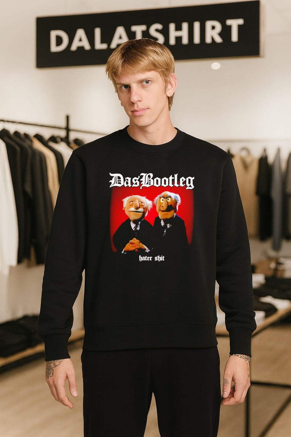 DasBootleg Hater Shit Statler and Waldorf Muppets Grumpy Old Men shirt