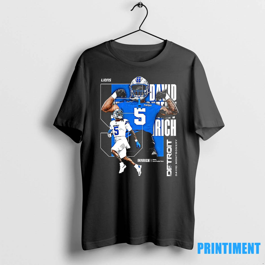 David Montgomery Detroit Lions Football Superstar Pose Tshirts Sweater