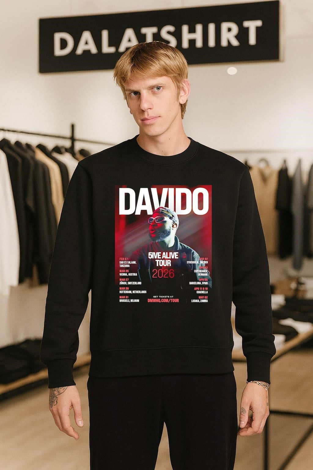 Davido 5ive Alive Tour 2026 Concert Dates Music Fan shirt