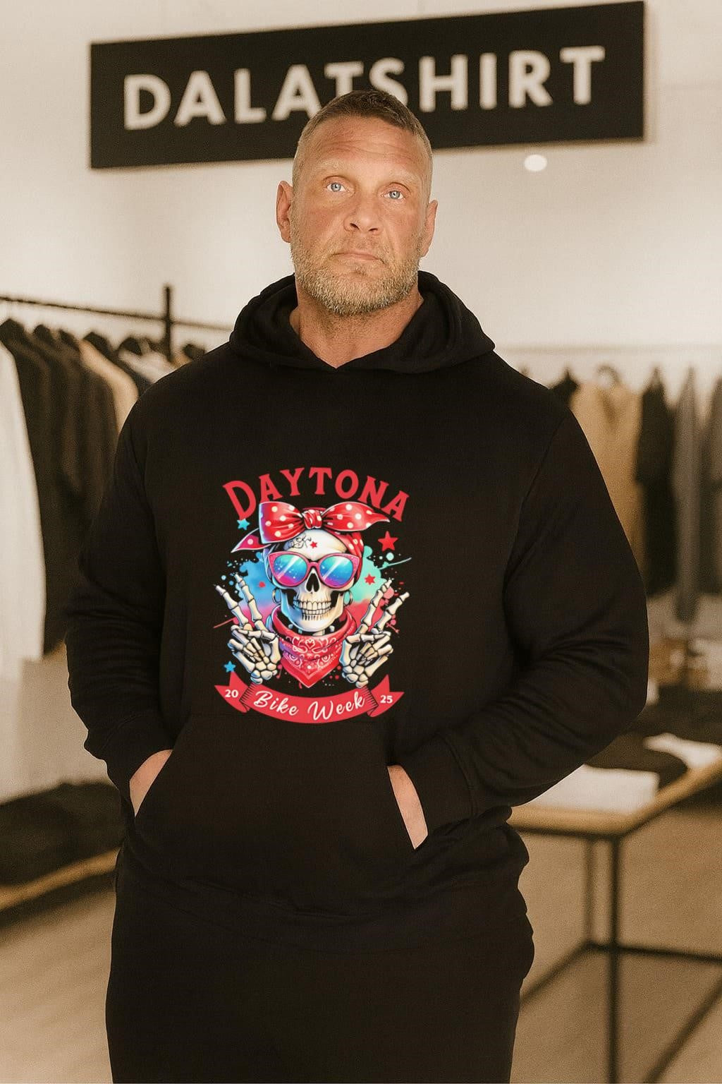 Daytona Bike Week 2025 Hipster Skull shirt