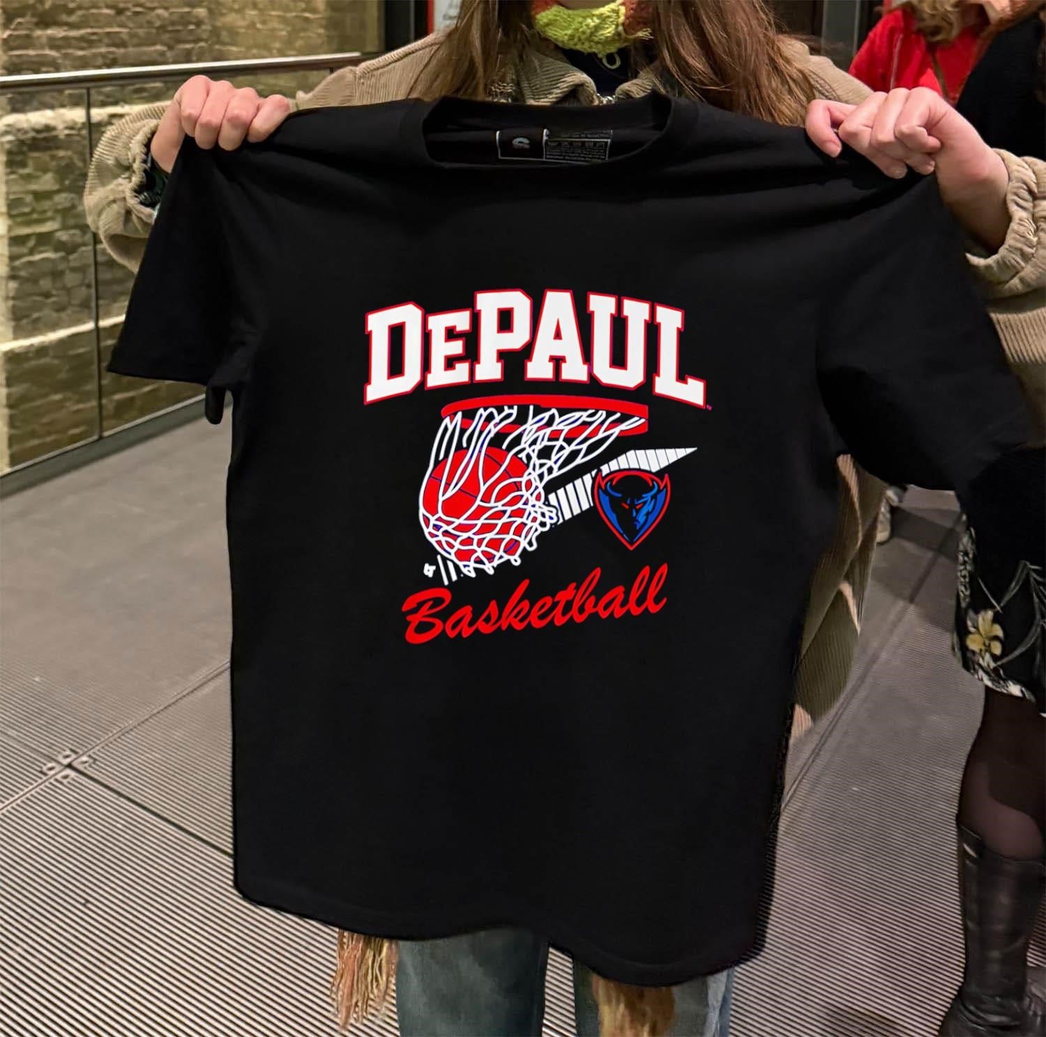 DePaul Basketball Blue Demon Logo Sports shirt