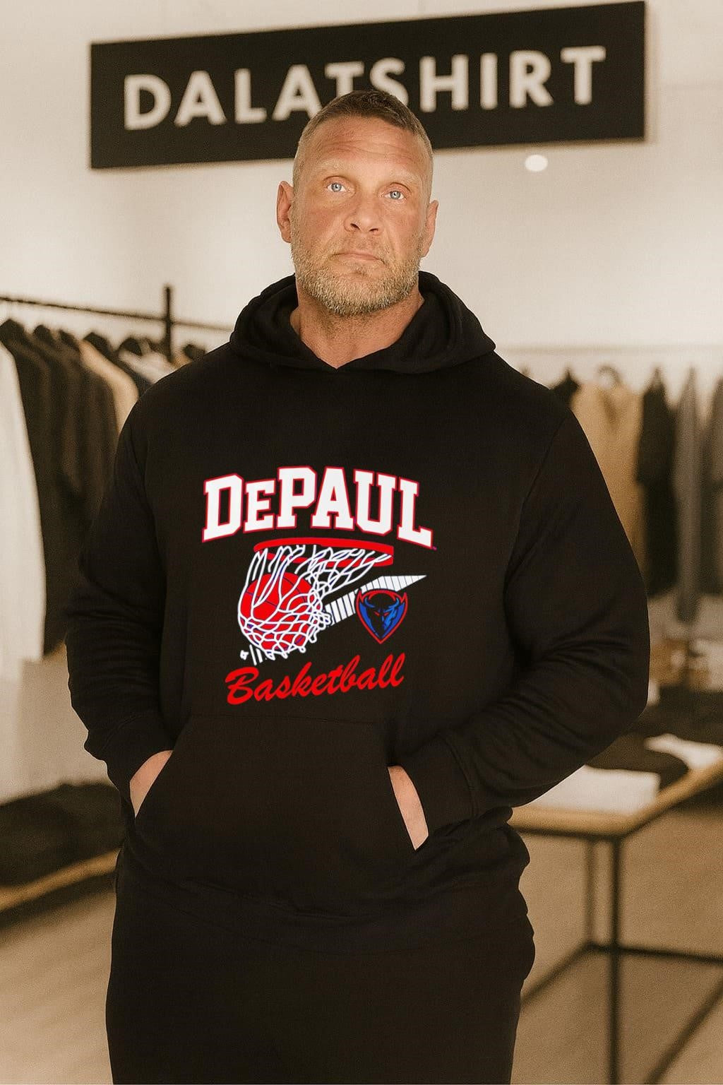 DePaul Basketball Blue Demon Logo Sports shirt