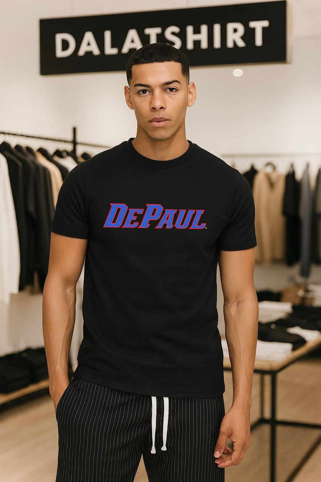 DePaul Blue Demons Official Collegiate Athletic Script Logo shirt