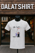 Delete Romance Stickman Throwing Heart into Trash Can shirt