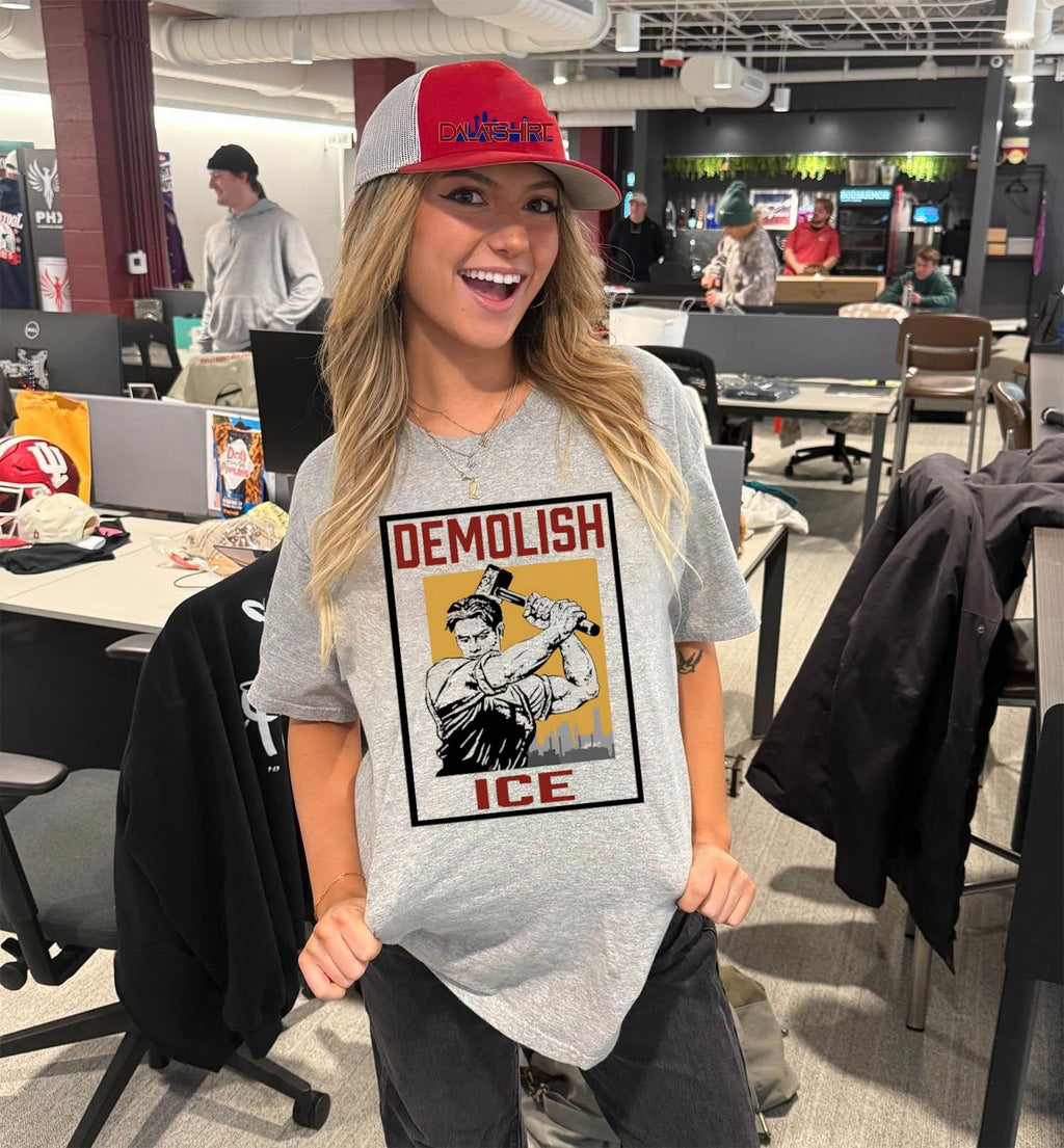 Demolish ICE Worker With Sledgehammer Political Protest Art shirt