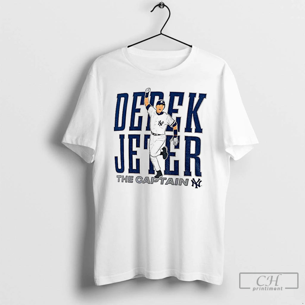 Derek Jeter New York Yankees The Captain Mlb Baseball 2025 T Shirts