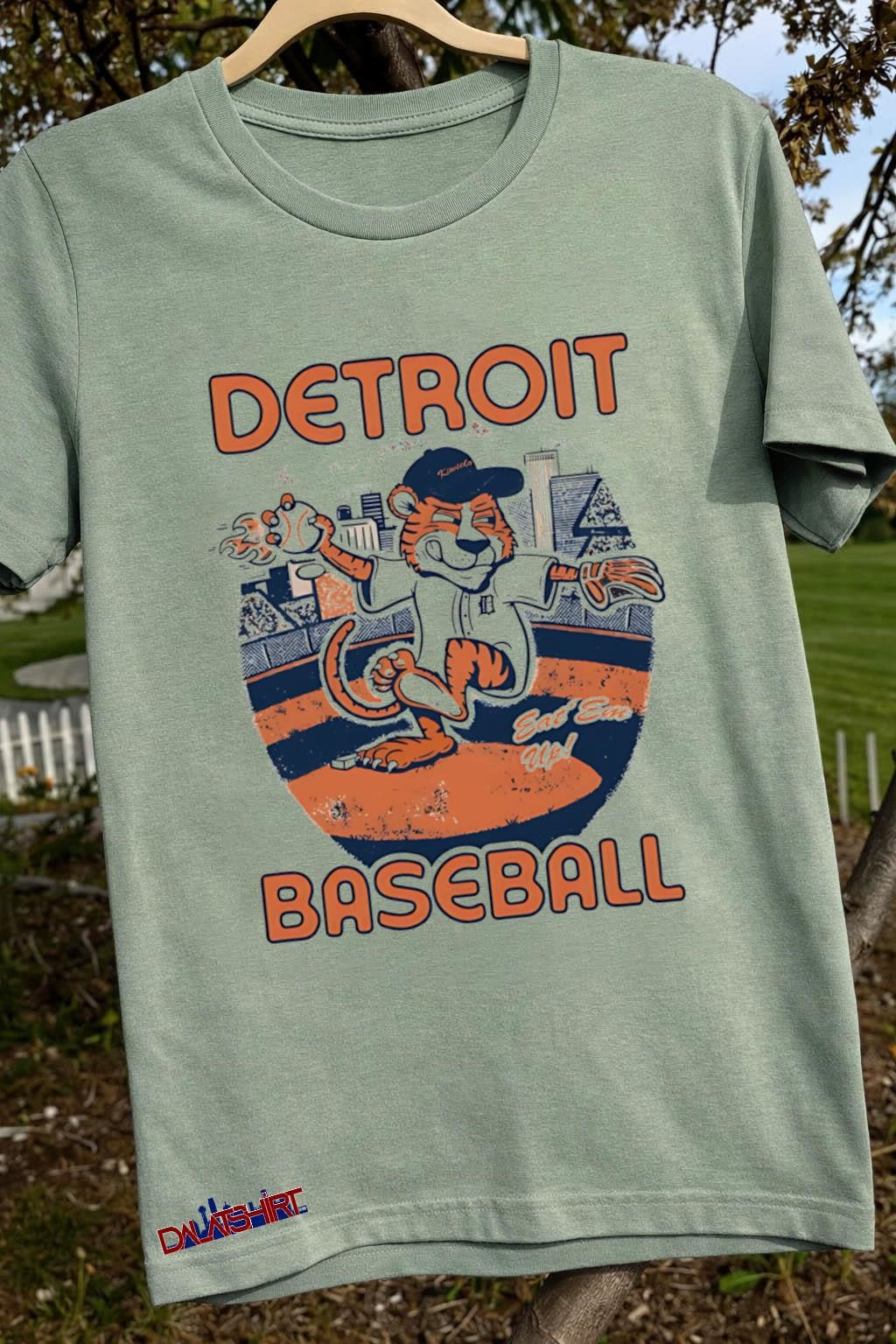 Detroit Baseball Eat ‘Em Up Tiger Pitcher Mascot Graphic shirt