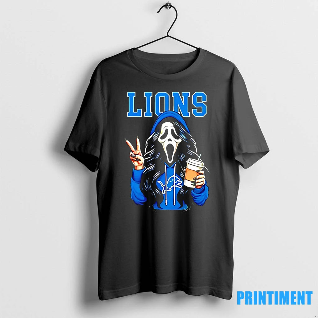 Detroit Lions Football Team Ghostface Scream Halloween Tshirts Sweater