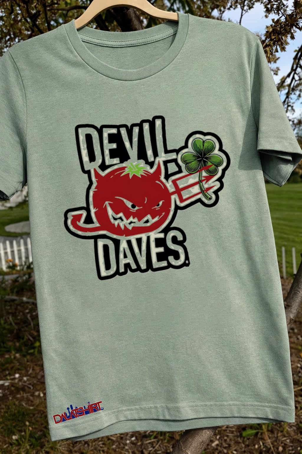 Devil Daves Tomato Pitchfork Shamrock Bloody Mary Mix shirt