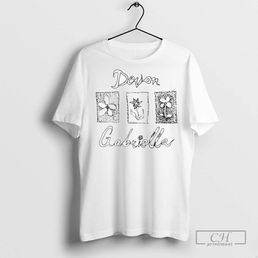 Devon Gabriella Flower Stamp T Shirts