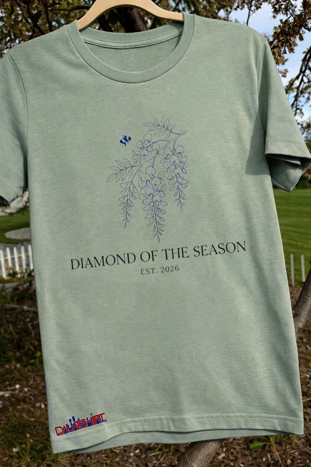 Diamond Of The Season Est 2026 Bee Wisteria Flower shirt