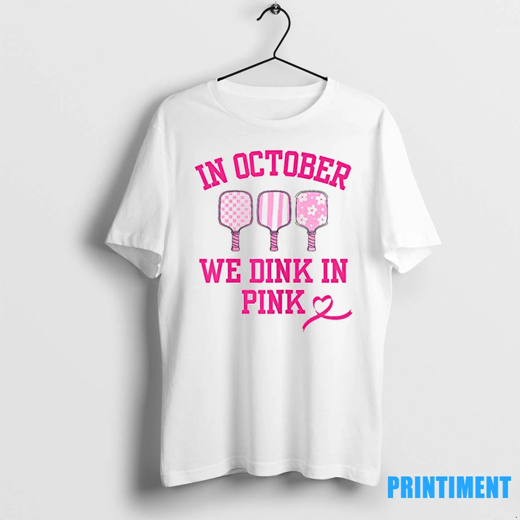 Dink In Pink Ribbon Show Support On The Pickleball Court Tshirts Sweater