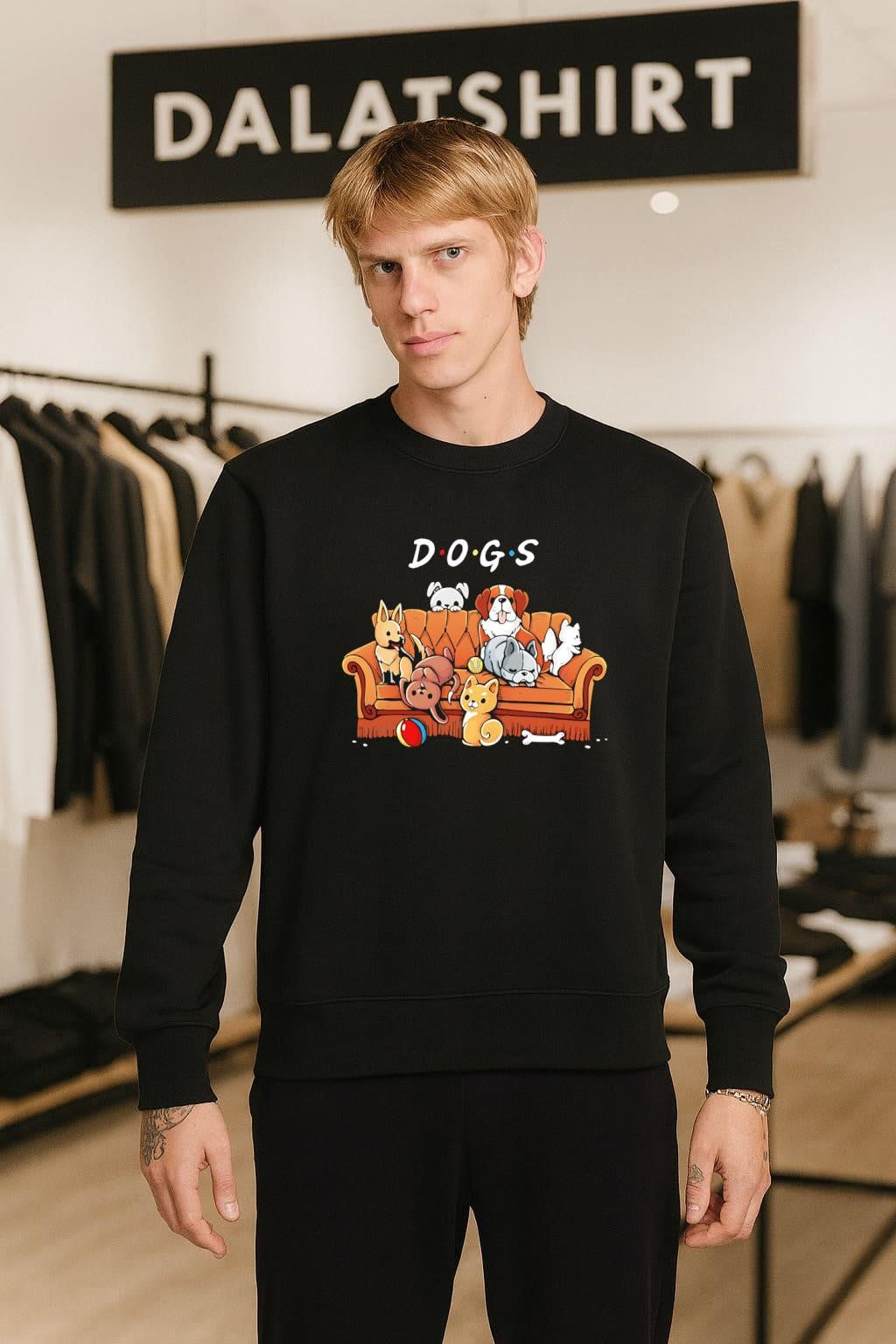 Dogs Friends TV Show Parody Puppy Sofa shirt