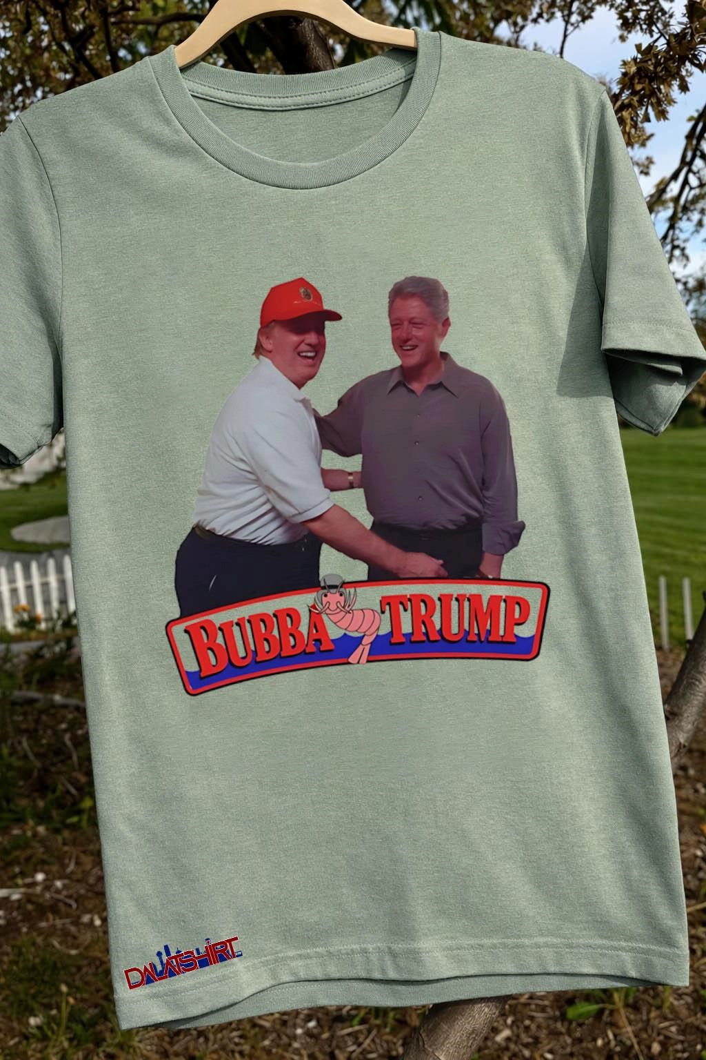Donald Trump Bill Clinton Bubba Trump Shrimp Logo Parody shirt